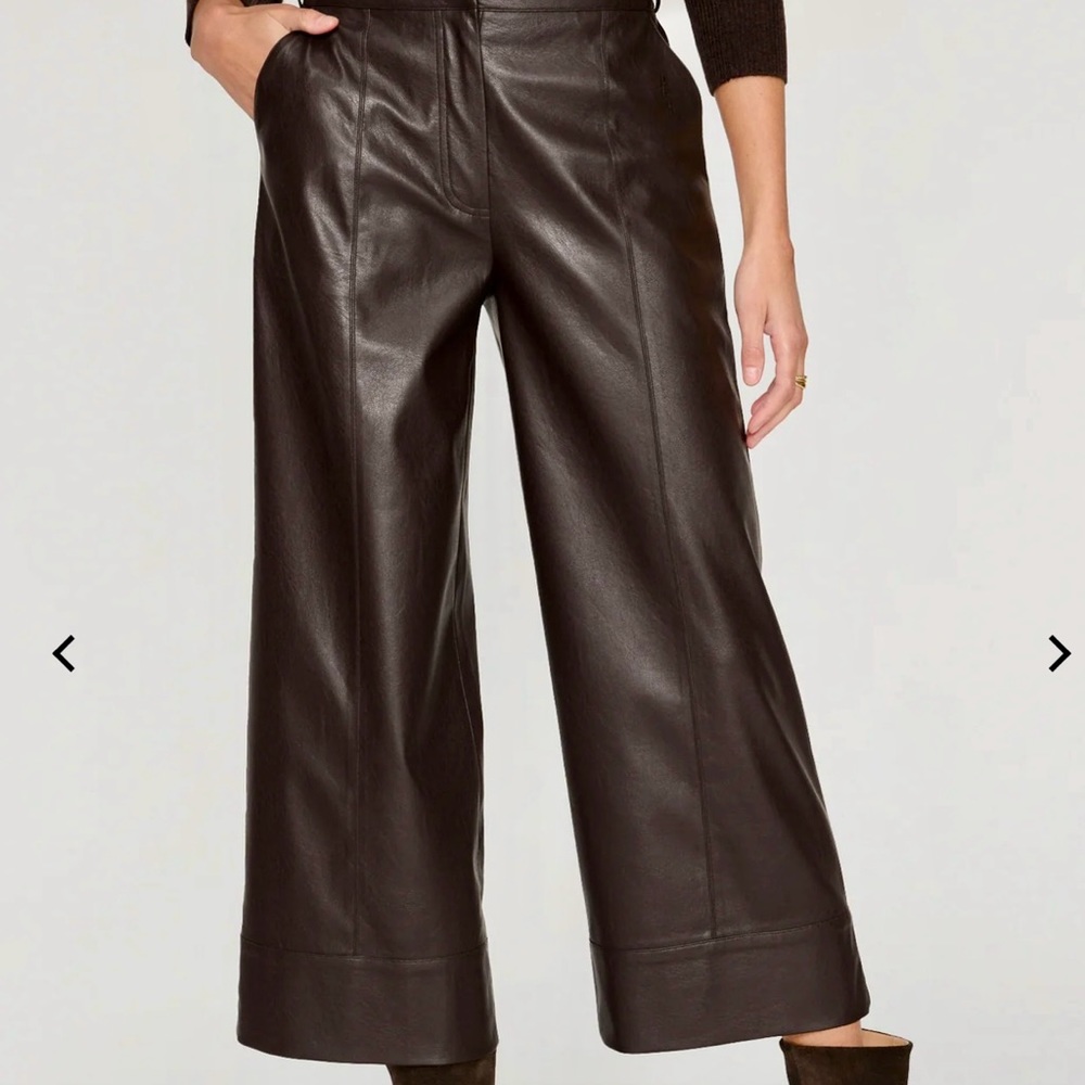 Brochu Walker Odele cropped wide-leg vegan leather pants